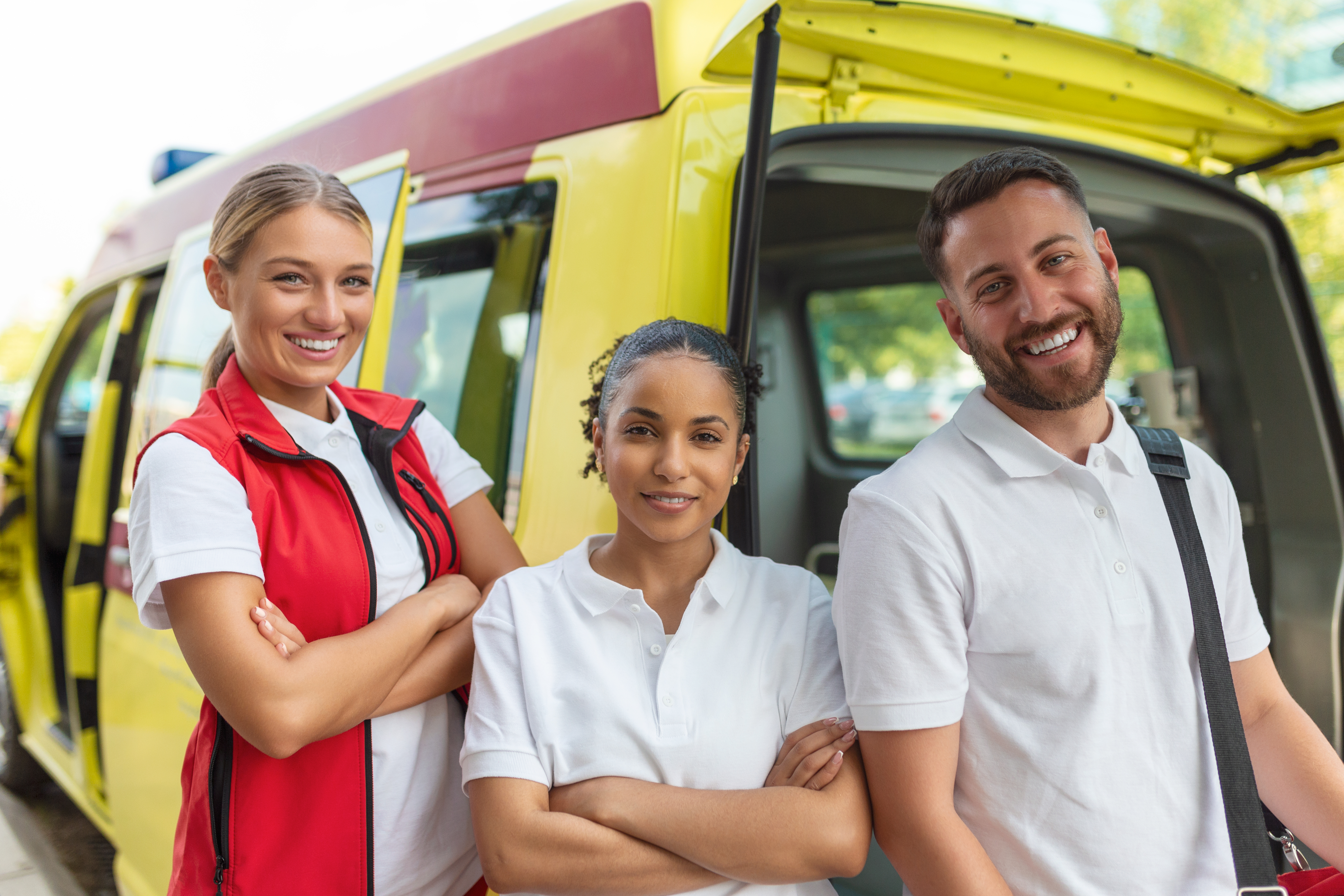 Professional medical courier team